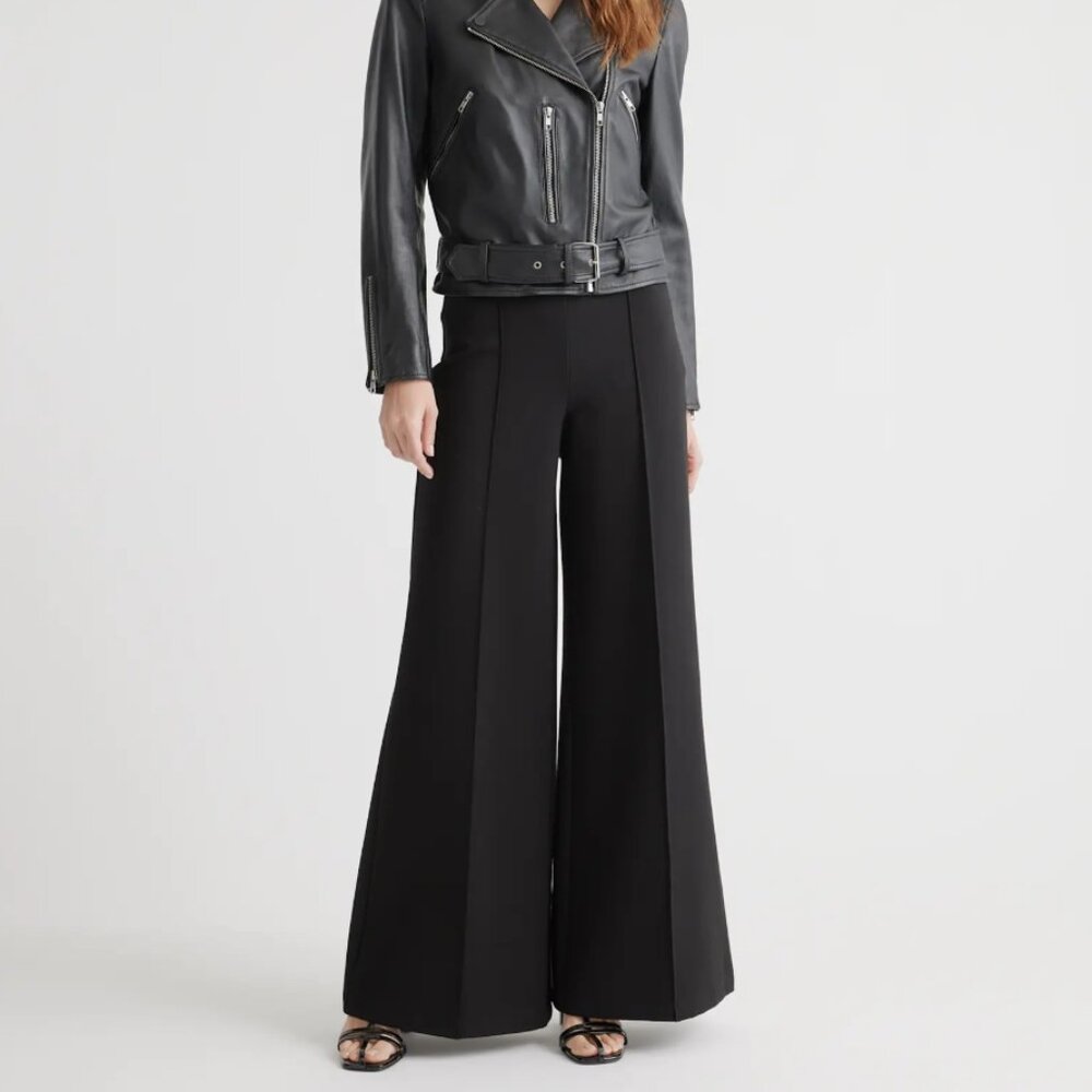 Quince Ultra-Stretch Ponte Super Wide Leg Pants NWT